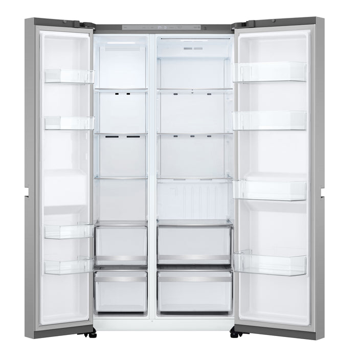 LG 36\" 23 Cu. Ft. Counter-Depth Side by Side Refrigerator - Prime Silver - LS23NCP20V