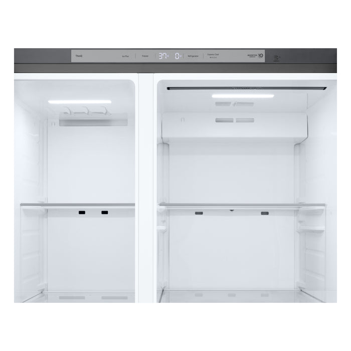 LG 36\" 23 Cu. Ft. Counter-Depth Side by Side Refrigerator - Prime Silver - LS23NCP20V