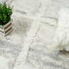 Lola Lattice Lines Cream Shag Area Rug - 6'7" x 9'6"|Carpette à poil long Lola crème à motif de treillis et de lignes - 6 pi 7 po x 9 pi 6 po