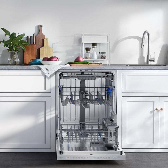 Midea 24\" Top Control Dishwasher with STRAWash™ - Stainless Steel - MDT24P6CST
