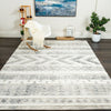 Lola Geo Moroccan Cream Shag Area Rug - 6'7" x 9'6"|Carpette à poil long Lola crème à motif marocain géométrique - 6 pi 7 po x 9 pi 6 po