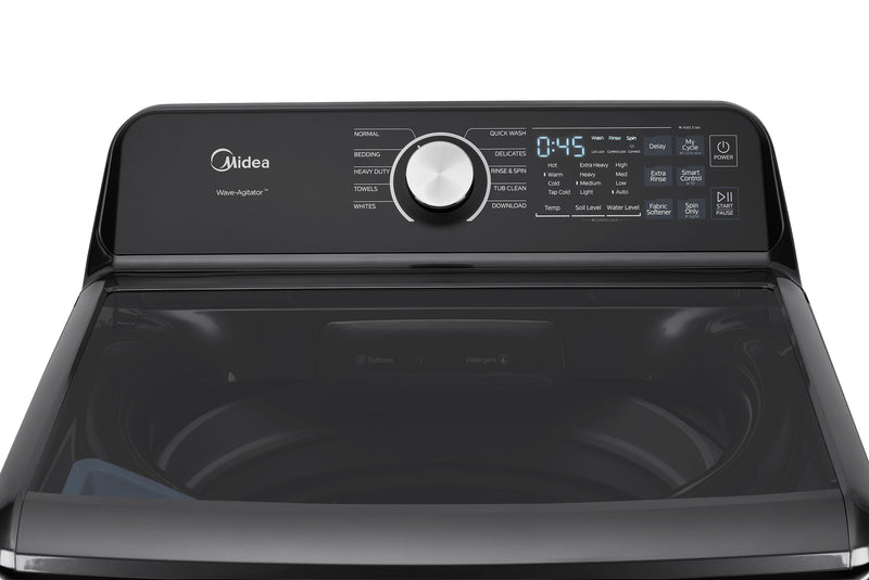 Midea 5.1 Cu. Ft. Smart Agitator Washer – Black - MLTW51A2BGG