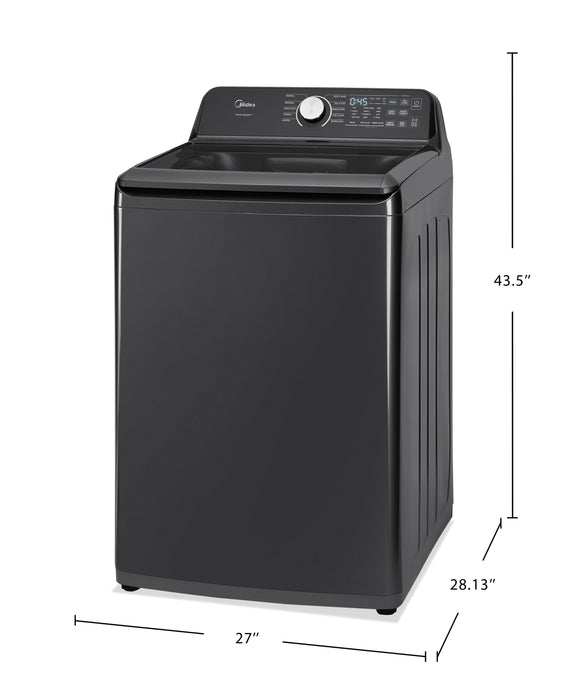 Midea 5.1 Cu. Ft. Smart Agitator Washer – Black - MLTW51A2BGG