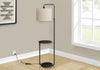 67" Black Metal Floor Lamp with USB Port|Lampe à pied de 67 po en métal noir avec port USB