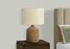 23" Brown Rattan Table Lamp|Lampe de table de 23 po en rotin brun