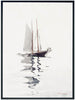 Minimal Boat Framed Acrylic Painting - 31.25" x 41.25" |Peinture acrylique encadrée « Minimal Boat » - 31,25 po x 41,25 po
