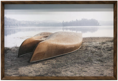 Five Boats Framed Laminate Finish - 37.5" x 25.5"|Œuvre d’art encadrée au fini laminé « Five Boats » - 37,5 po x 25,5 po