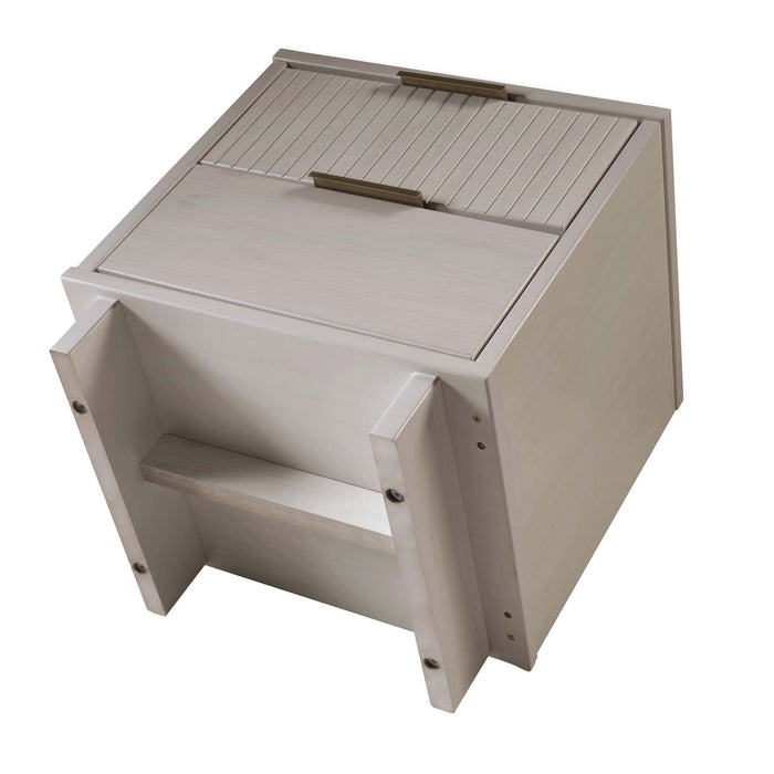 Manhattan Comfort Granville Modern Nightstand with 2 Full Extension Drawer - Light Grey