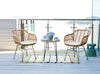 Manhattan Comfort Antibes 1.0 Steel Rattan 3-Piece Patio Conversation Set - Cream|Ensemble de conversation Antibes 1.0 de Manhattan Comfort 3 pièces en acier et en rotin pour la terrasse - crème