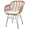 Manhattan Comfort Antibes 1.0 Steel Rattan 3-Piece Patio Conversation Set - Cream|Ensemble de conversation Antibes 1.0 de Manhattan Comfort 3 pièces en acier et en rotin pour la terrasse - crème