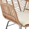 Manhattan Comfort Antibes 1.0 Steel Rattan 3-Piece Patio Conversation Set - Cream|Ensemble de conversation Antibes 1.0 de Manhattan Comfort 3 pièces en acier et en rotin pour la terrasse - crème