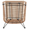 Manhattan Comfort Antibes 1.0 Steel Rattan 3-Piece Patio Conversation Set - Cream|Ensemble de conversation Antibes 1.0 de Manhattan Comfort 3 pièces en acier et en rotin pour la terrasse - crème