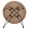Manhattan Comfort Antibes 1.0 Steel Rattan 3-Piece Patio Conversation Set - Cream|Ensemble de conversation Antibes 1.0 de Manhattan Comfort 3 pièces en acier et en rotin pour la terrasse - crème