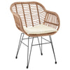 Manhattan Comfort Antibes 1.0 Steel Rattan 3-Piece Patio Conversation Set - Cream|Ensemble de conversation Antibes 1.0 de Manhattan Comfort 3 pièces en acier et en rotin pour la terrasse - crème