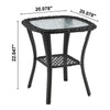 Manhattan Comfort Fruttuo Swivel Steel Rattan 3-Piece Patio Conversation Set - Cream|Ensemble de conversation pivotant Fruttuo de Manhattan Comfort 3 pièces en acier et en rotin pour la terrasse - crème