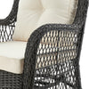 Manhattan Comfort Fruttuo Swivel Steel Rattan 3-Piece Patio Conversation Set - Cream|Ensemble de conversation pivotant Fruttuo de Manhattan Comfort 3 pièces en acier et en rotin pour la terrasse - crème