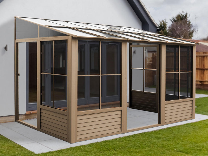 Gazebo Penguin Florence - Wall Mounted Solarium 8x16 Polycarbonate Roof