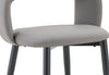 Orion Dining Chair with Vegan-Leather Fabric, Metal – Grey | Chaise de salle à manger Orion en tissu de cuir végétalien et en métal - grise