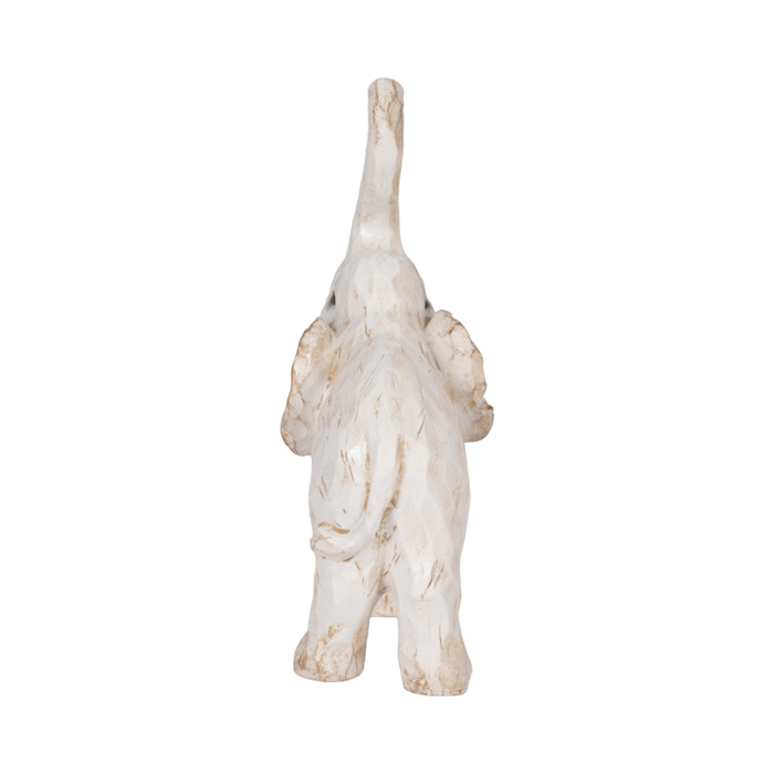 8” Contemporary Elephant Figurine – White