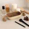 15” Boho Wood Tray with Tassels – Brown | Plateau bohème de 15 po en bois avec glands - brun