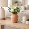 6” Terracotta Bud Vase – Earth Brown  | Vase à fleurs de 6 po en terre cuite - brun terreux