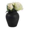 6.25” Terracotta Bud Vase – Black  | Vase à fleurs de 6,25 po en terre cuite - noir