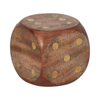 4” Antique Wood Dice – Brown