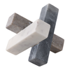 Marble 6” Abstract Jack Decoration – White