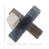 Marble 6” Abstract Jack Decoration – White | Osselet décoratif abstrait de 6 po en marbre - blanc