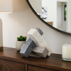 Marble 6” Abstract Jack Decoration – White | Osselet décoratif abstrait de 6 po en marbre - blanc