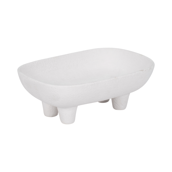10” Ceramic Rounded Rectangle Bowl– White 