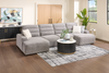 Shaquille O’Neal Home Prestige 4-Piece Sectional with Power Sliding and Storage Chaise – Grey | Sofa sectionnel Prestige de Shaquille O’Neal Home 4 pièces avec coulissement électrique et fauteuil long de rangement - gris