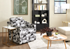 Made in Canada Sofa Lab Customizable Swivel 32" Fabric Accent Chair – Onyx Accent Fabric | Fauteuil d’appoint pivotant personnalisable de Sofa Lab de 32 po fabriqué au Canada en tissu - tissu décoratif Onyx