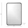 Juliet 20x30 Rectangular Mirror - Black | Miroir rectangulaire Juliet 20 x 30 - noir