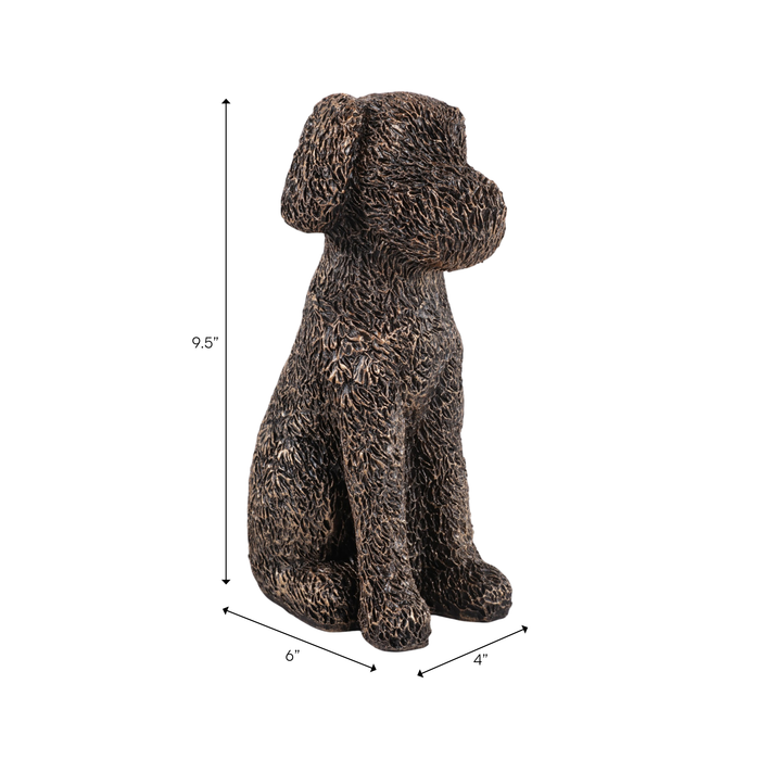 9.5” Sitting Dog Decoration – Bronze