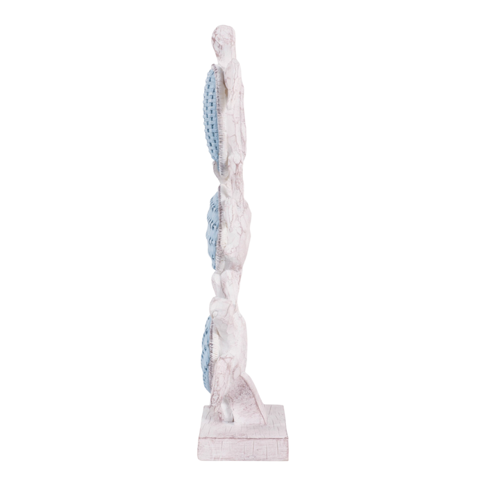 15.75” Vertical Stack of Turtles – Light Blue