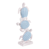 15.75” Vertical Stack of Turtles – Light Blue | Pile verticale de tortues de 15,75 po - bleu clair