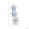 15.75” Vertical Stack of Turtles – Light Blue | Pile verticale de tortues de 15,75 po - bleu clair