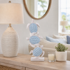 15.75” Vertical Stack of Turtles – Light Blue | Pile verticale de tortues de 15,75 po - bleu clair