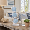 15.75” Vertical Stack of Turtles – Light Blue | Pile verticale de tortues de 15,75 po - bleu clair
