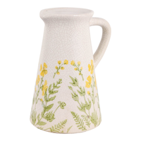 10” Ceramic Flower Field Pitcher – Multi-Colour 