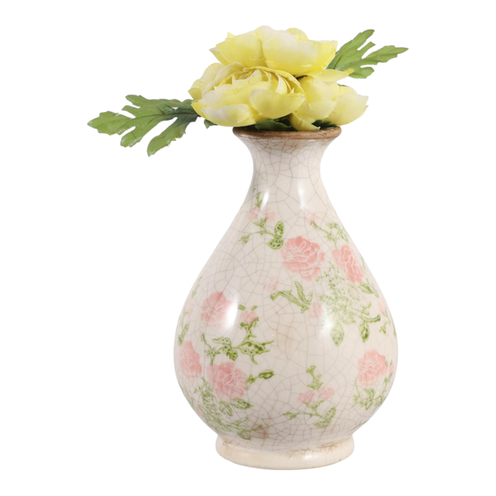 8.25” Ceramic Curved Cottage Vase – Multi-Colour 
