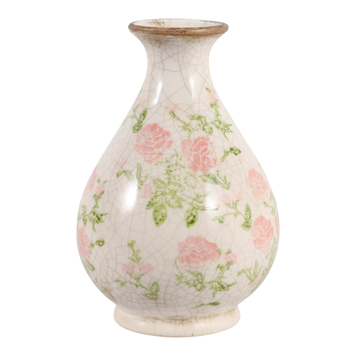 8.25” Ceramic Curved Cottage Vase – Multi-Colour 