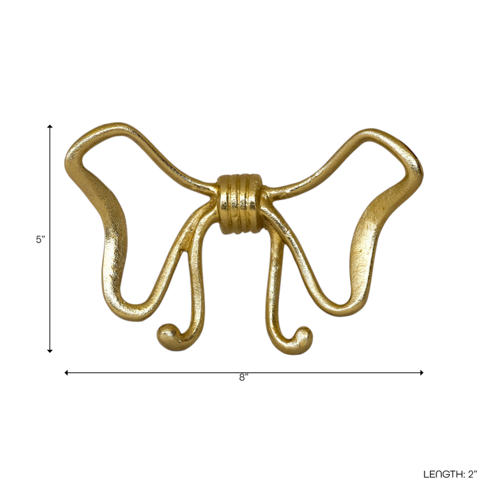 8.25” Bow Wall Hook – Gold