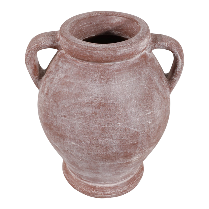 10” Terracotta Vase with Handle – Mauve 