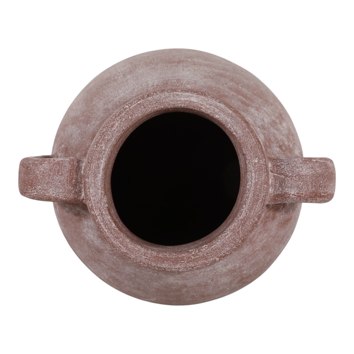 10” Terracotta Vase with Handle – Mauve 