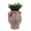 10” Terracotta Vase with Handle – Mauve  | Vase de 10 po en terre cuite avec poignée - mauve