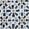 Made in Canada Customizable Sofa Lab Round 38" Fabric Ottoman – Indigo Accent Fabric | Pouf courbé personnalisable de Sofa Lab de 38 po fabriqué au Canada en tissu - tissu décoratif Indigo