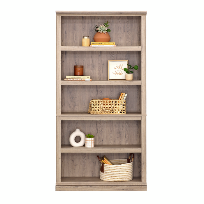 Alcott 35.28” 5-Shelf Bookcase with 3 Adjustable Shelves - Pacific Maple