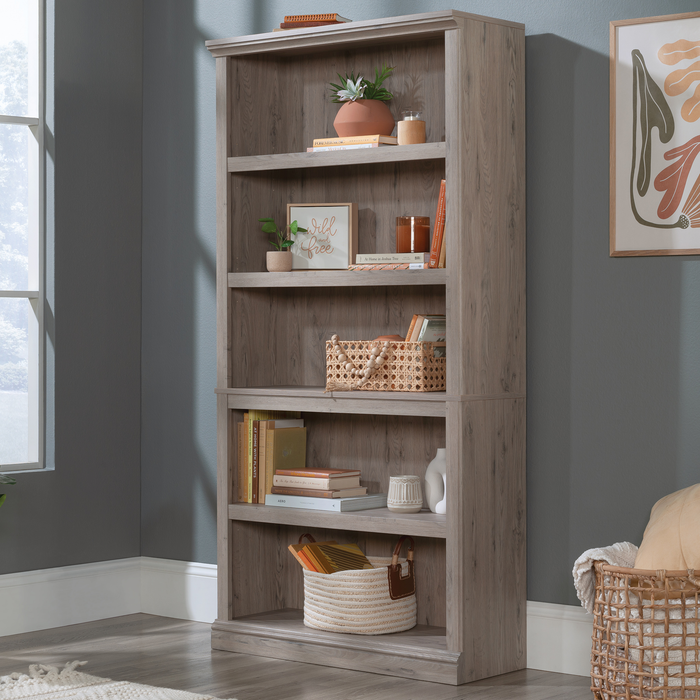 Alcott 35.28” 5-Shelf Bookcase with 3 Adjustable Shelves - Pacific Maple